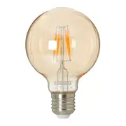 LÂMPADA LED FILAMENTO VINTAGE G80 4W 2200K E27 127/220V - AMARELO - Foto 1