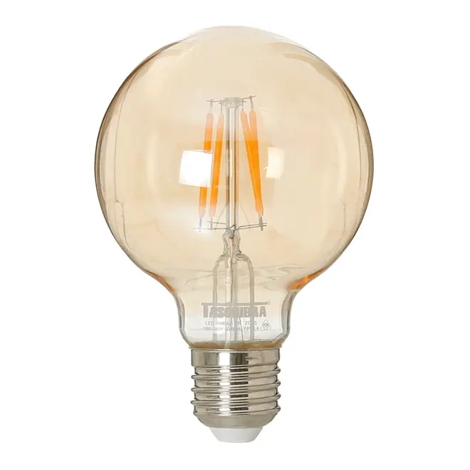 LÂMPADA LED FILAMENTO VINTAGE G80 4W 2200K E27 127/220V - AMARELO - Foto 1