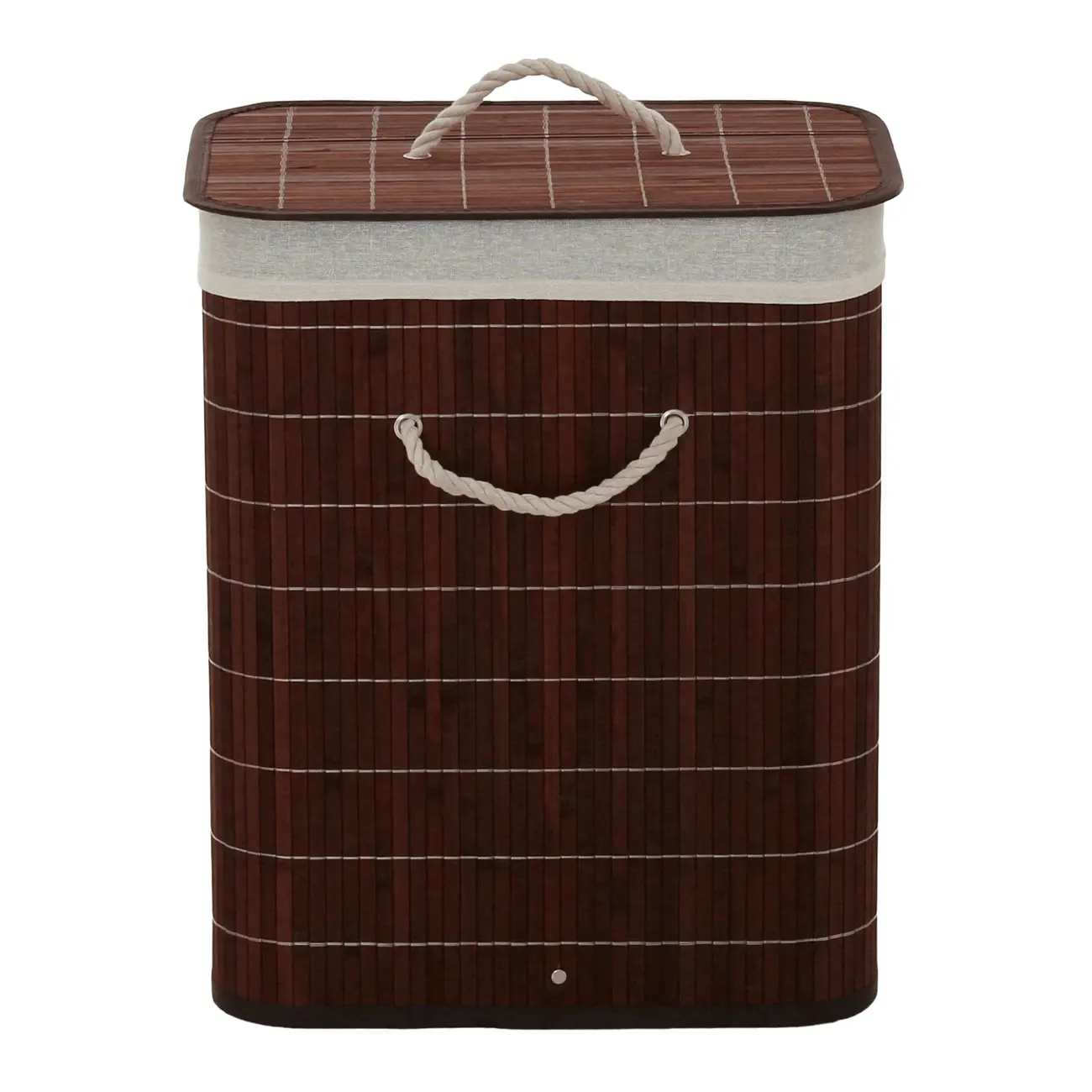 CESTO PARA ROUPAS 50 CM X 40 CM X 30 CM BUKA - MARROM/BEGE - Foto 1