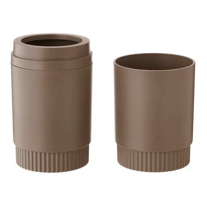 PORTA-ESCOVA COM TAMPA ZICHY - CAMELO - Foto 5