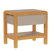 MESA DE CABECEIRA 1 GAVETA KANT - CAMELO/AMÊNDOA - Foto 9