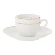 XÍCARA CAFÉ 75 ML GOLDEN - BRANCO/OURO - Foto 2