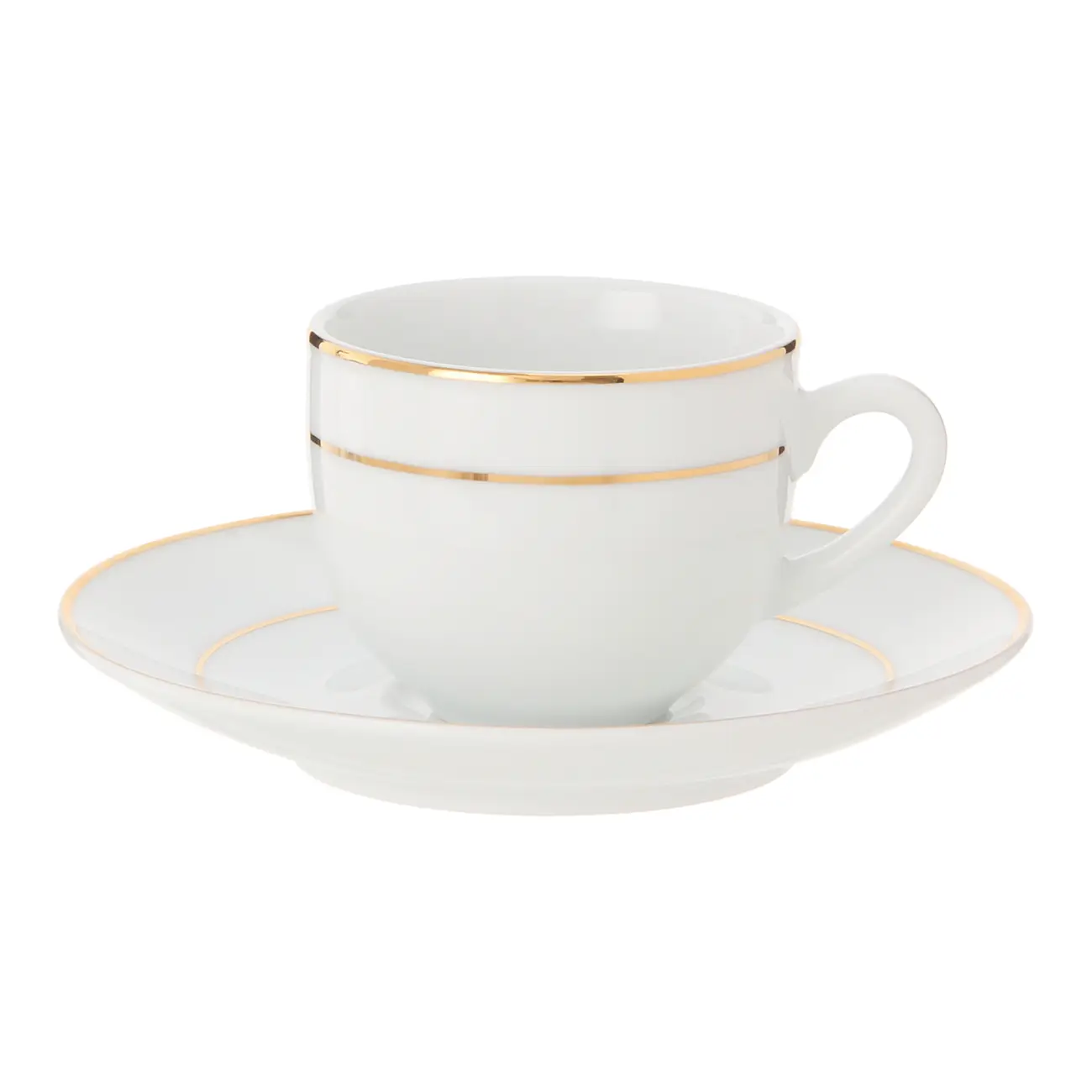 XÍCARA CAFÉ 75 ML GOLDEN - BRANCO/OURO - Foto 2