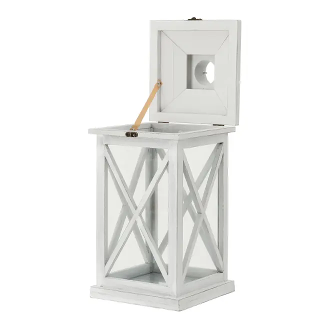 LANTERNA 40 CM LUEUR DE LUNE - BRANCO LAVADO - Foto 4