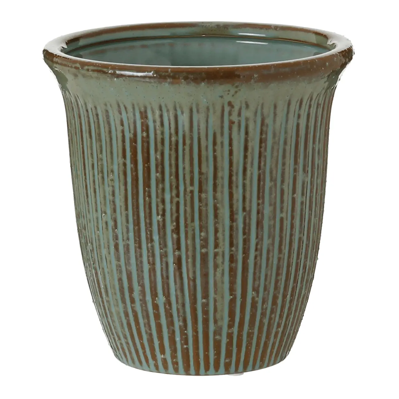 CACHEPÔ 18 CM JARDIN - BLEU CENDRÉ - Foto 1