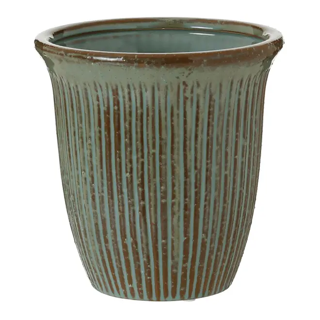 CACHEPÔ 18 CM JARDIN - BLEU CENDRÉ - Foto 1