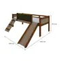 CAMA DE SOLTEIRO COM ESCORREGADOR E ESCALADA 78 CM GARATUJA - CAMELO/MUSGO - Foto 10