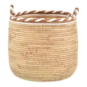CESTO 39 CM X 35 CM PIRANGY - FIBRA CLARA/CANELA DO CEILÃO - Foto 1