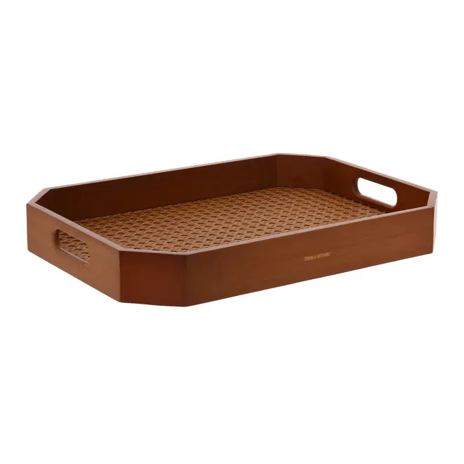 BANDEJA COM PALHINHA 38 CM X 26 CM ACÁCIA - ACÁCIA - Foto 3