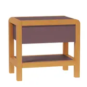 MESA DE CABECEIRA 1 GAVETA KANT - RUBY MOCHA/AMÊNDOA - Foto 15