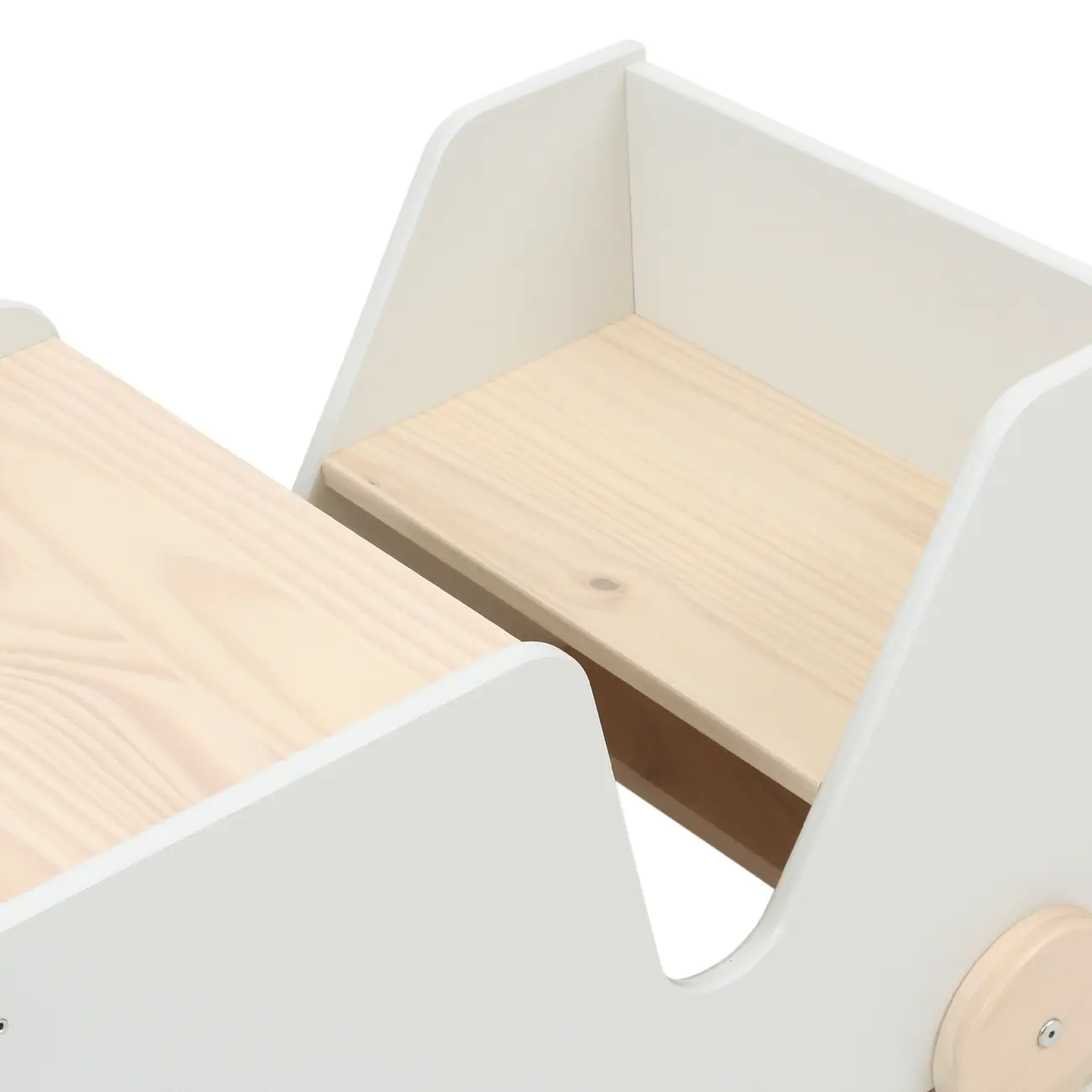 MESA INFANTIL 47 CM X 70 CM MINICIDADE - BRANCO/NATURAL WASHED - Foto 6