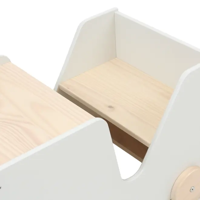 MESA INFANTIL 47 CM X 70 CM MINICIDADE - BRANCO/NATURAL WASHED - Foto 6