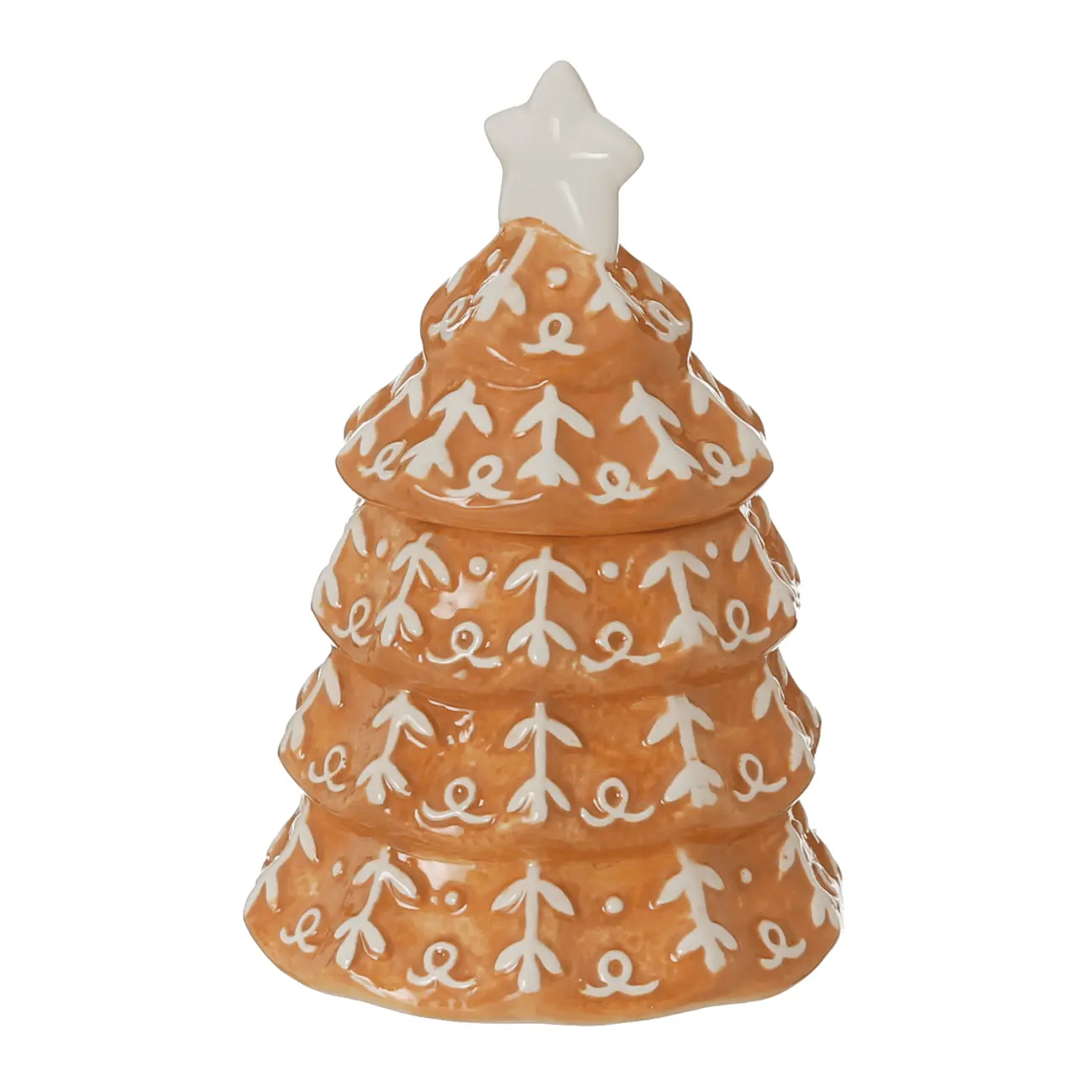 POTE DECORATIVO ÁRVORE VILAREJO NOEL - CASCA DE URUCUM/BRANCO - Foto 2