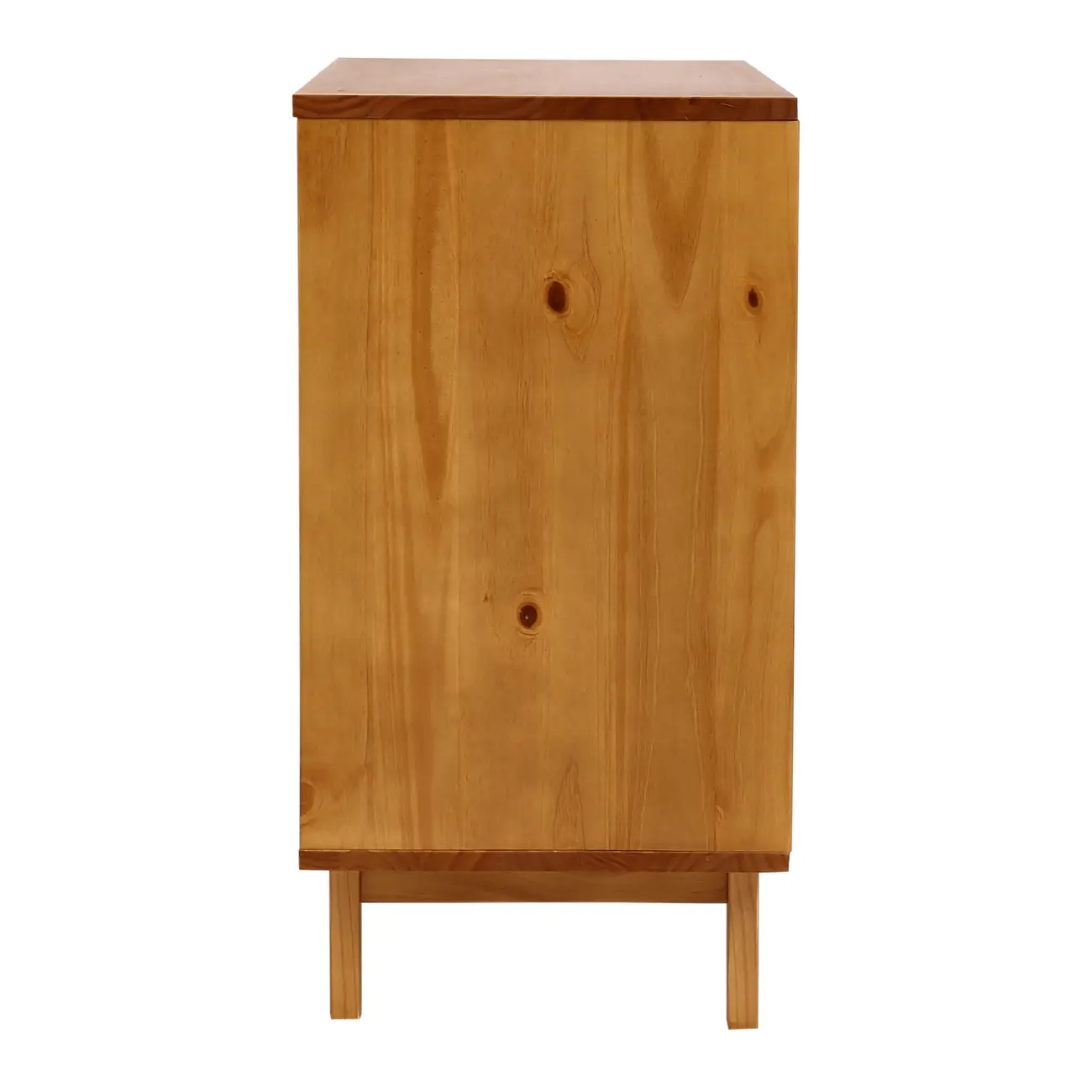 CÔMODA 4 GAVETAS/1 PORTA DE CORRER COM PALHINHA 90 CM X 40 CM PALHANDI - AMÊNDOA/NATURAL - Foto 6