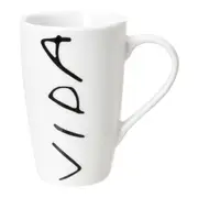 CANECA 400 ML LIVRO EM LOUÇAS RAÍZES - BRANCO/PRETO - Foto 1