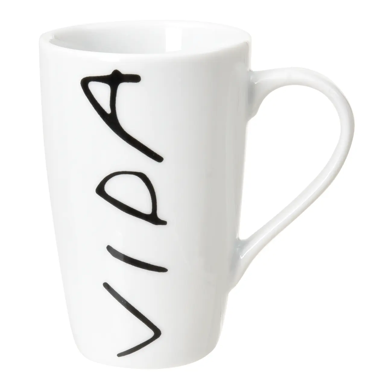CANECA 400 ML LIVRO EM LOUÇAS RAÍZES - BRANCO/PRETO - Foto 1