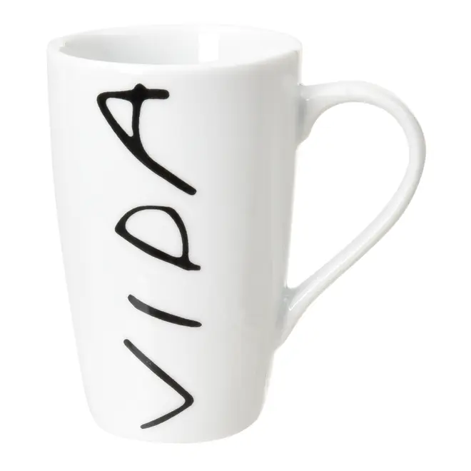 CANECA 400 ML LIVRO EM LOUÇAS RAÍZES - BRANCO/PRETO - Foto 1