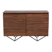 CÔMODA 6 GAVETAS 1,20 M X 42 CM HEPTA - PAU FERRO/PRETO - Foto 1