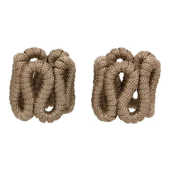 ARGOLA PARA GUARDANAPO CONJUNTO COM 2 PEÇAS ARABESCO - CAMELO - Foto 5
