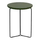 PRETO/MUSGO - MESA LATERAL REDONDA 40 CM TRIQUET