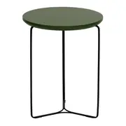 MESA LATERAL REDONDA 40 CM TRIQUET - PRETO/MUSGO - Foto 1