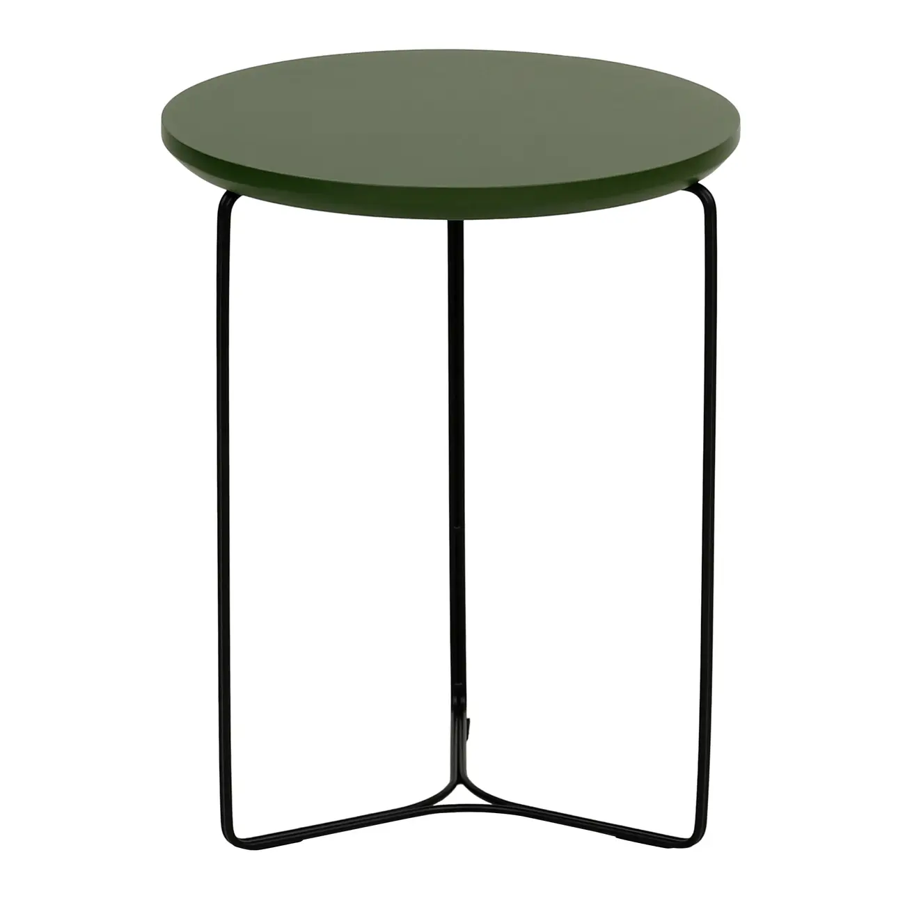 MESA LATERAL REDONDA 40 CM TRIQUET - PRETO/MUSGO - Foto 1