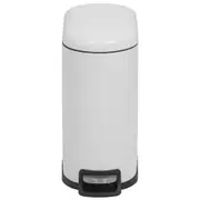 LIXEIRA COM PEDAL 10 L GIBBOUS - BRANCO BRILHANTE - Foto 1