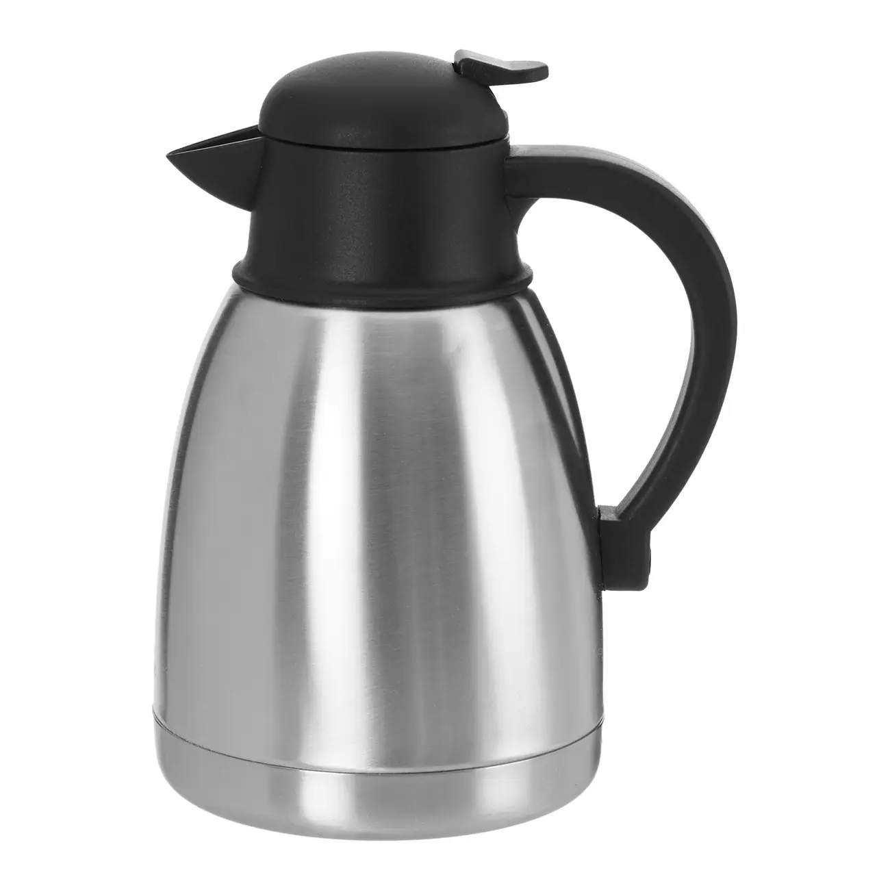 GARRAFA TÉRMICA 1,2 L PRESS & DRINK - INOX/PRETO - Foto 1