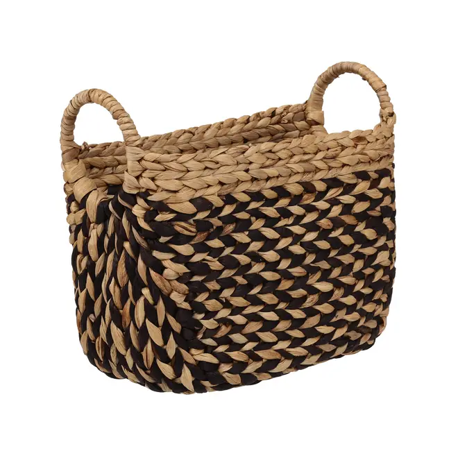CESTO 23 CM X 36 CM X 32 CM AGUAPÉ - FIBRA NATURAL/PRETO - Foto 5