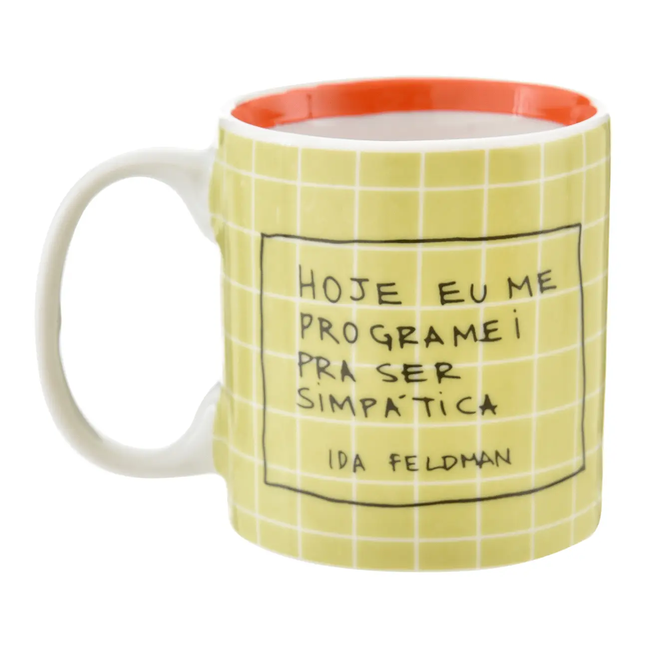 CANECA 330 ML IDA - SER SIMPÁTICA - VERDE CLARO/TERRACOTA - Foto 4