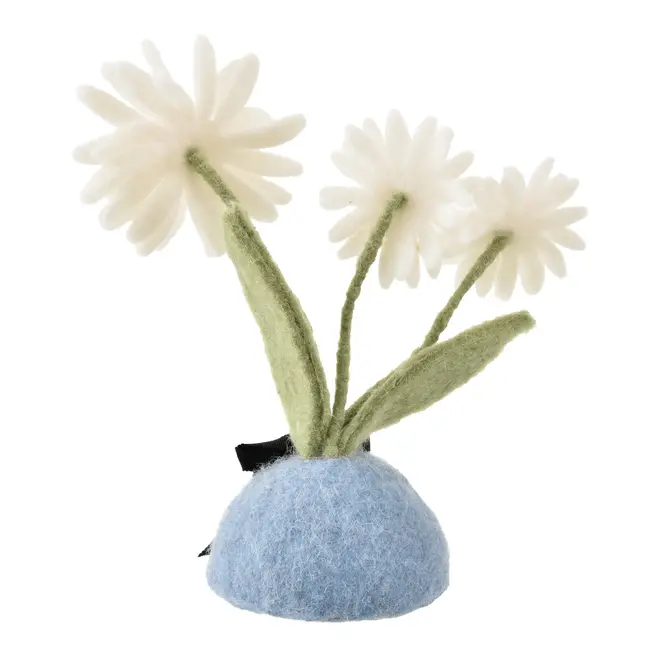 ADORNO VASO FLOR 23 CM PASCOQUETTE - VIN ROSE/BLEU CENDRÉ - Foto 4