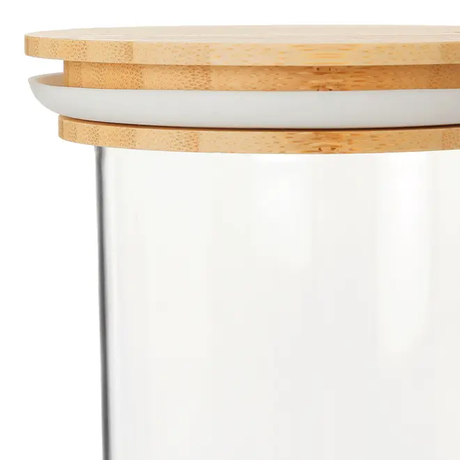 POTE HERMÉTICO 450 ML BAMBUCCI - INCOLOR/BAMBU - Foto 5