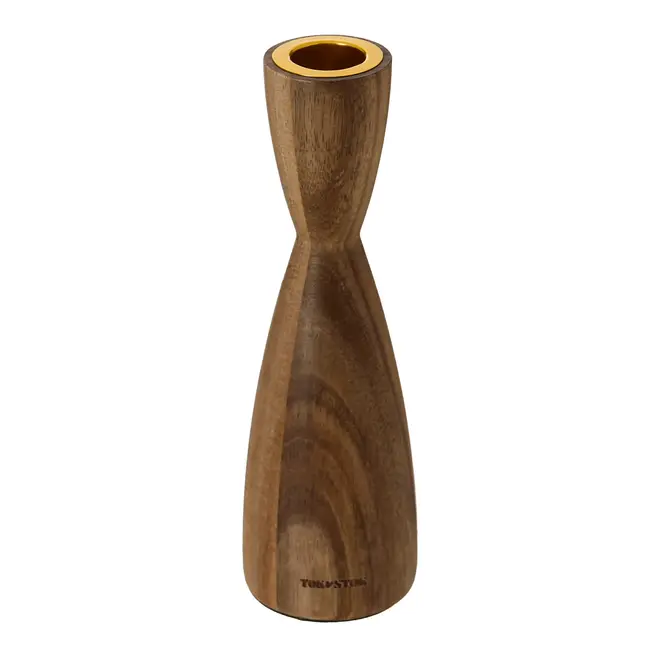 SUPORTE VELA/CASTIÇAL 17 CM ACÁCIA - ACÁCIA/OURO - Foto 4
