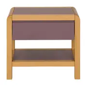 MESA DE CABECEIRA 1 GAVETA KANT - RUBY MOCHA/AMÊNDOA - Foto 1