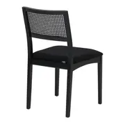 CADEIRA COM PALHINHA BOSSA - PRETO/PRETO - Foto 5