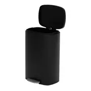 LIXEIRA COM PEDAL 50 L CHANDLER - PRETO/INOX - Foto 2