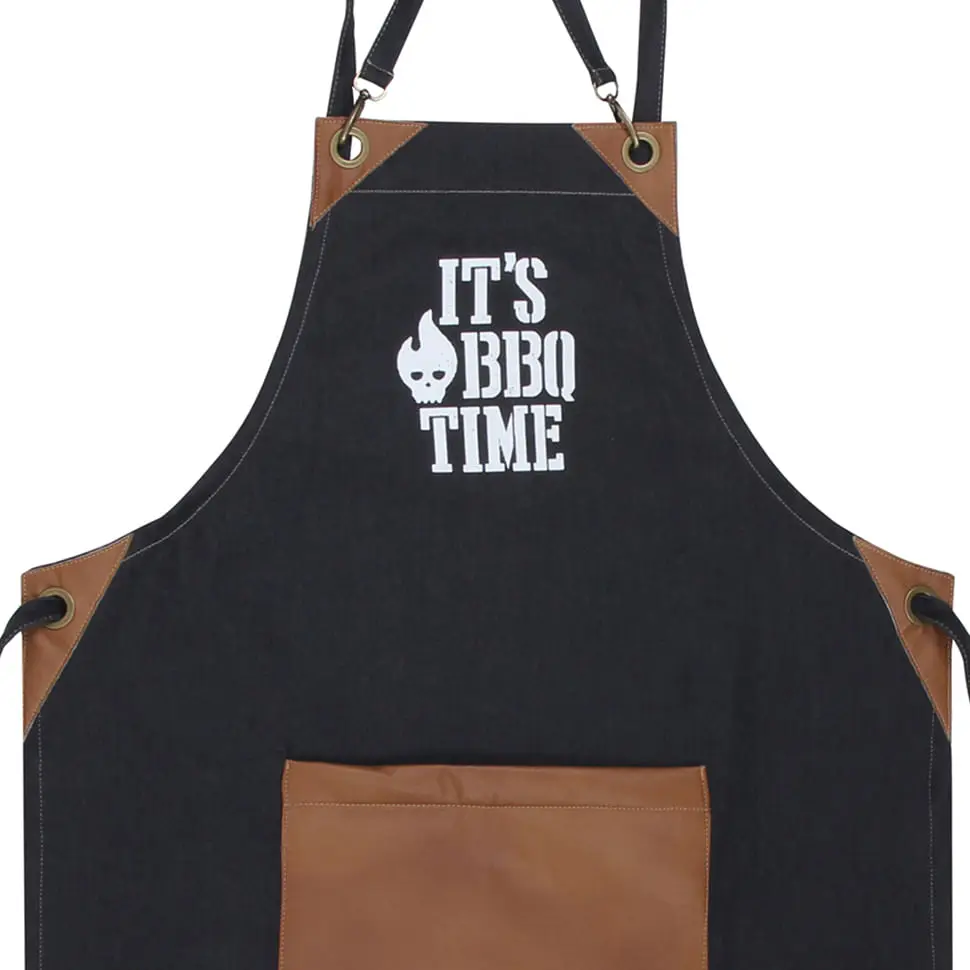 AVENTAL IT'S BBQ TIME - PRETO/BRANCO - Foto 2