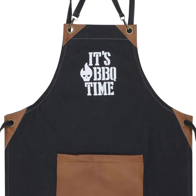 AVENTAL IT'S BBQ TIME - PRETO/BRANCO - Foto 2