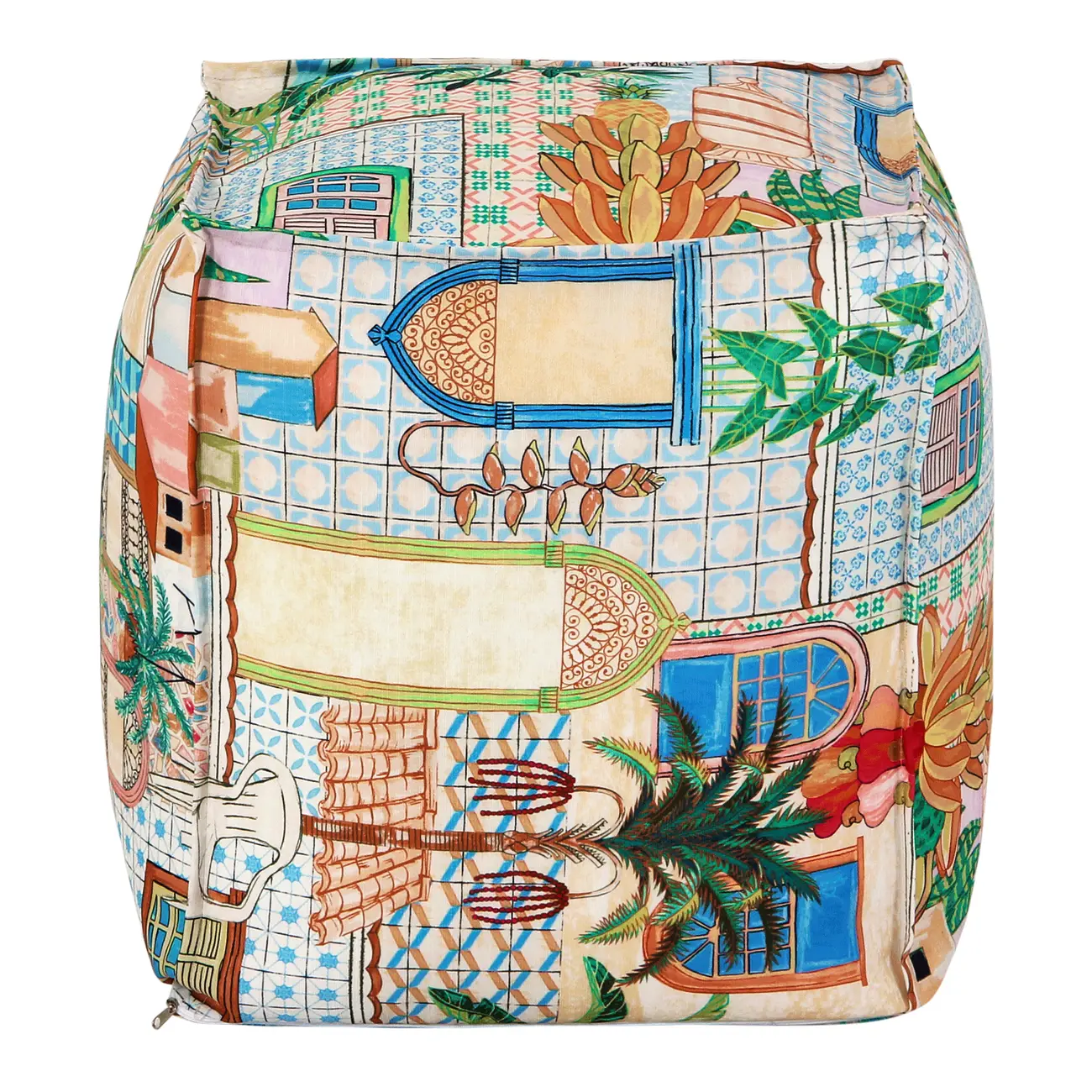 PUFF 45 CM X 45 CM SAUDADE TROPICAL - MULTICOR - Foto 3