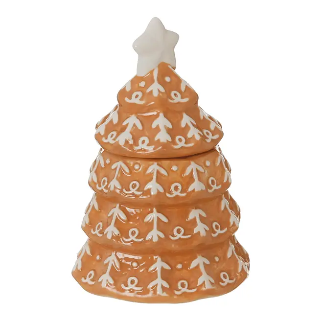 POTE DECORATIVO ÁRVORE VILAREJO NOEL - CASCA DE URUCUM/BRANCO - Foto 4