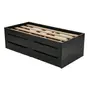 CAMA DE SOLTEIRO ALTA COM 4 GAVETAS 88 CM JOKER - PRETO - Foto 7