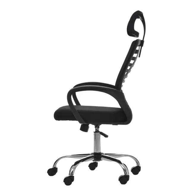 CADEIRA DE ESCRITÓRIO ALTA WEBZ I - CROMADO/PRETO - Foto 3