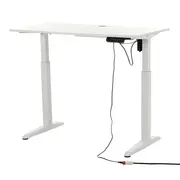 MESA REGULÁVEL ELÉTRICA 1,20 M X 60 CM ERGO - BRANCO/BRANCO - Foto 2
