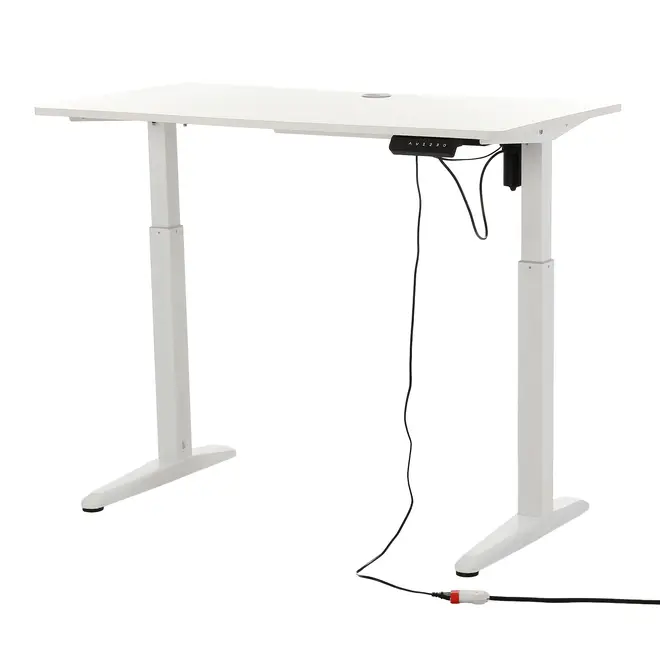 MESA REGULÁVEL ELÉTRICA 1,20 M X 60 CM ERGO - BRANCO/BRANCO - Foto 2
