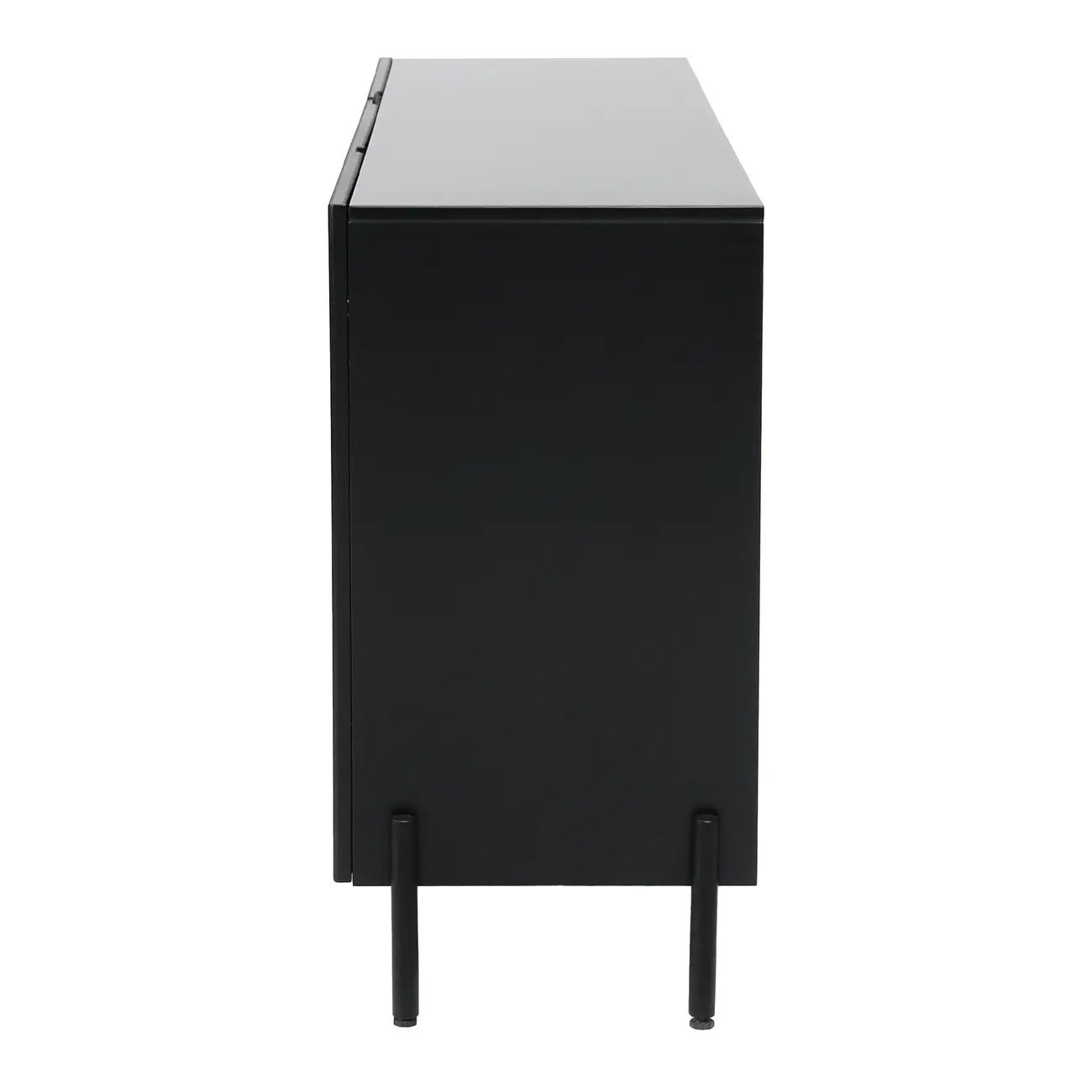 BUFFET 3 PORTAS 1,65 M X 40 CM RIBS - PRETO/PRETO - Foto 8