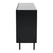 BUFFET 3 PORTAS 1,65 M X 40 CM RIBS - PRETO/PRETO - Foto 8