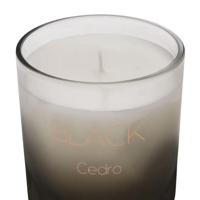 VELA PERFUMADA POTE CEDRO BLACK - PRETO/COBRE - Foto 3