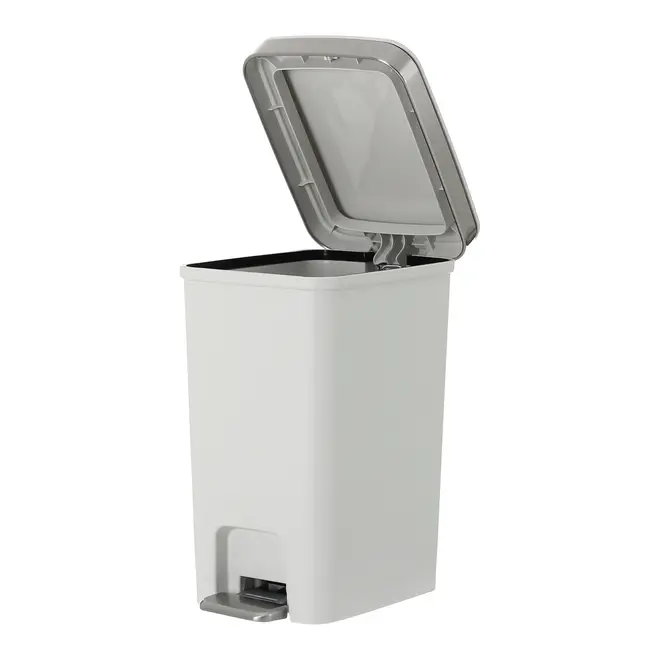 LIXEIRA COM PEDAL 15 L DAY USE - BRANCO/INOX - Foto 4