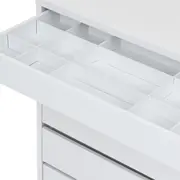 CÔMODA 5 GAVETAS 92 CM X 52 CM NIZE - BRANCO - Foto 8
