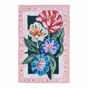 PANO COPA 40 CM X 60 CM ONÍRICA FLORES - ROSA/MULTICOR - Foto 1